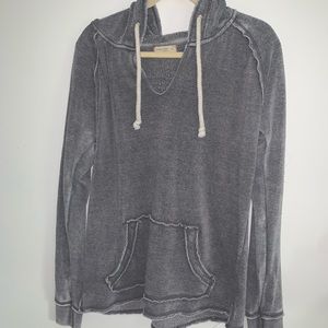 Gray sweater with hood